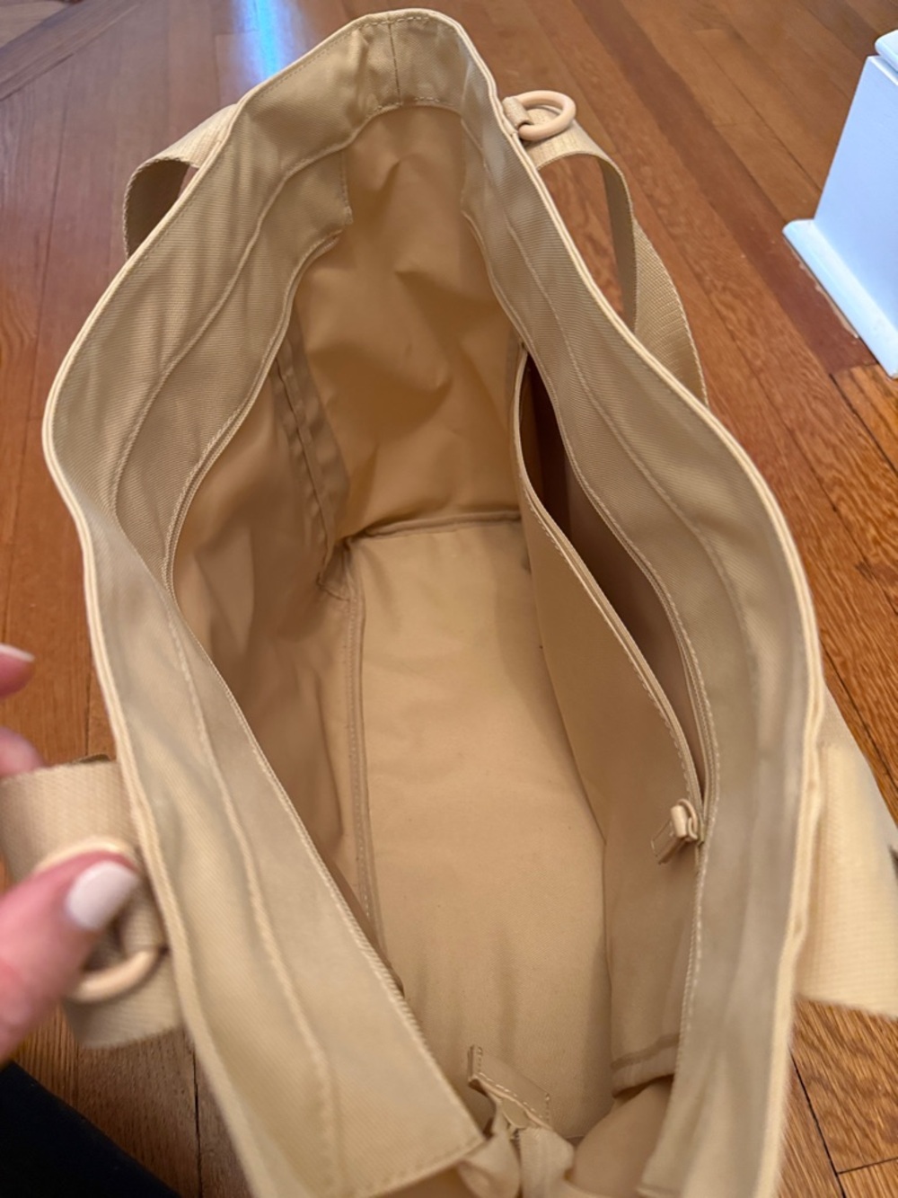 BEIS Beige Canvas Tote Bag - Picture 2 of 4